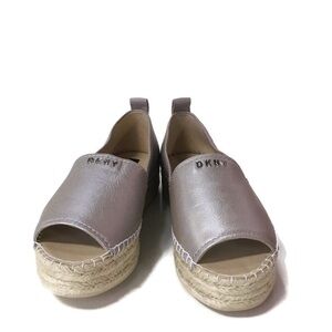 DKNY peep toe espadrilles wedges